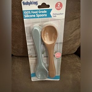🌵3/$15 100% 2 pack Food Grade BabyKing Silicone Spoons (see description)